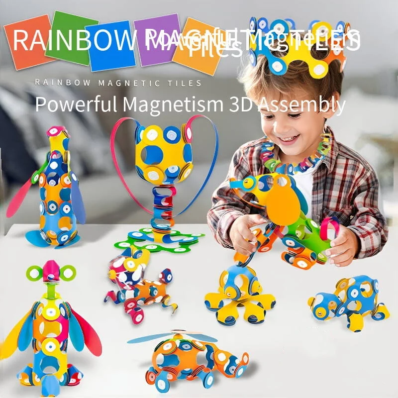 Cosplay Prop Building - 48Pcs Rainbow Magnetic Sheet Kit 3D