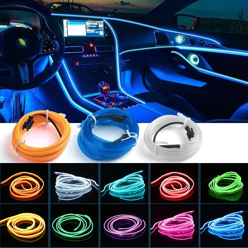 1M/3M/5M Car Interior Led Deco - Led El Wire 评论和价格