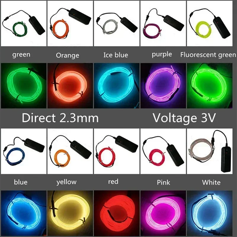 1M/3M/5M Flexible Neon Light B - Led El Wire 评论和价格