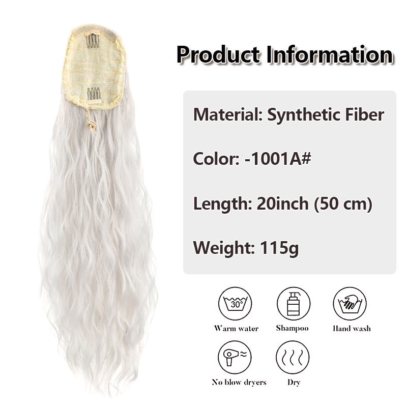 Voluminous 20inch Wavy Ponytai - Wig Fiber Net 评论和价格